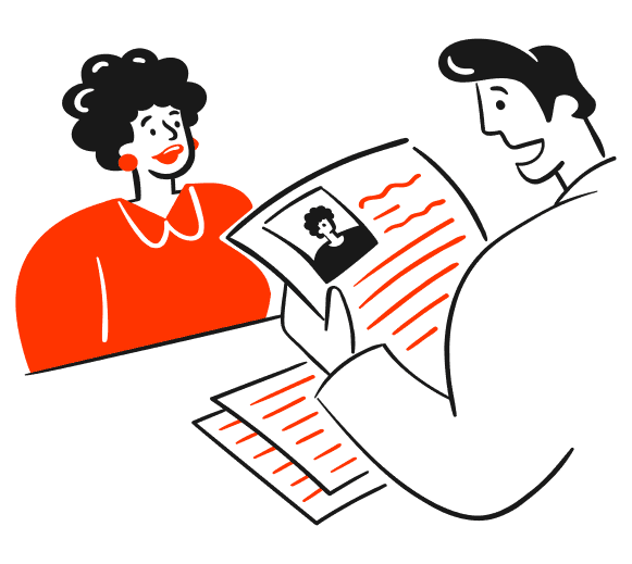 Job interview illustration